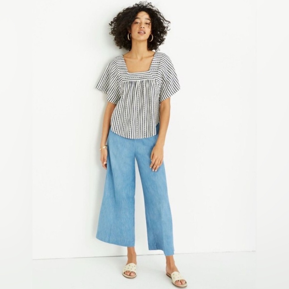 Madewell Chambray Huston Pull-On Crop Pants Sz. XS